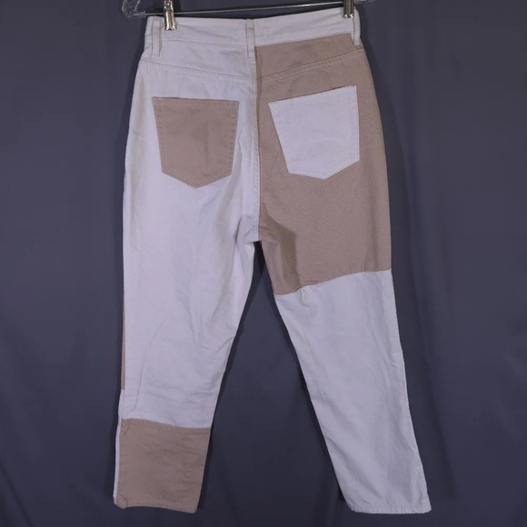 PacSun Two-Tone Paneled High Rise Straight Leg Jeans Button Fly Size 27 - Picture 7 of 10